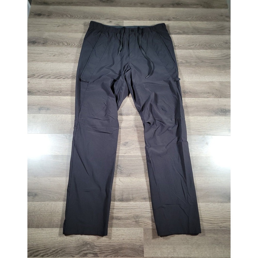 Paskho Pants Untethered Ultimate Travelers Multi Pocket Zipper Black Large Mens